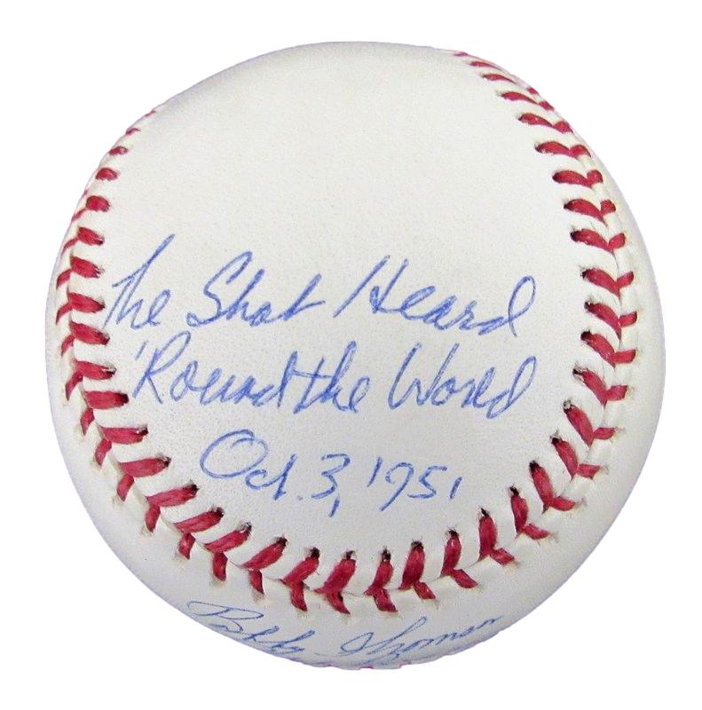 Bobby Thomson/Ralph Branca Shot Hear Around the World 1951 Baseball JSA 182633