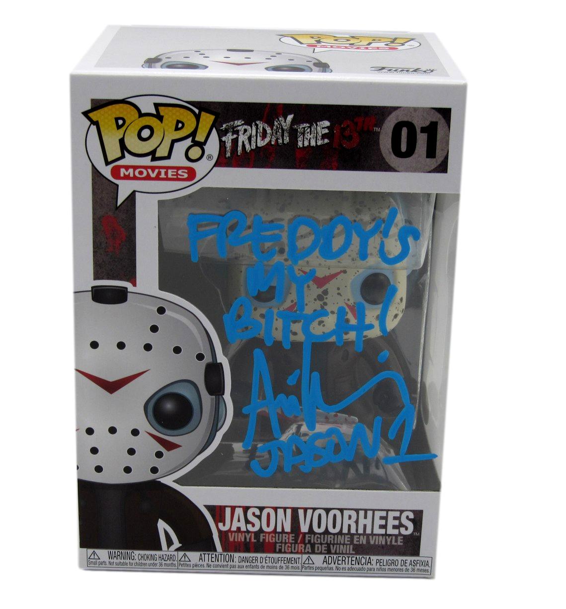 Ari Lehman Signed/Insc Funko Pop! #01 "Friday the 13th" Signed Blue JSA 190721