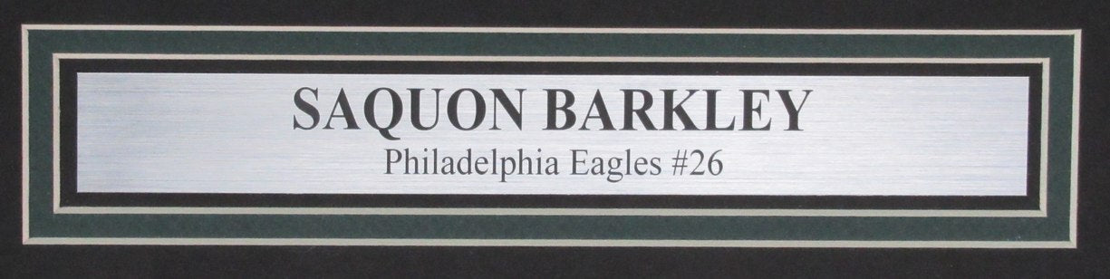 Saquon Barkley Signed 16x20 Photo Philadelphia Eagles Framed Beckett 191741
