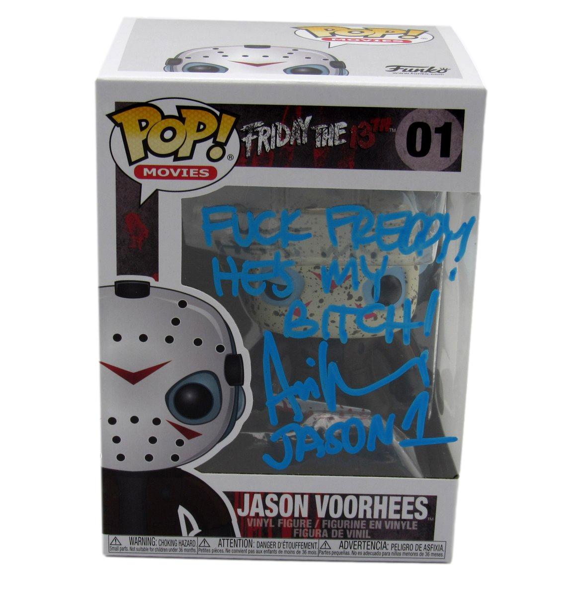 Ari Lehman Signed/Insc Funko Pop! #01 "Friday the 13th" Signed Blue JSA 190720