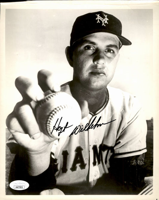 Hoyt Wilhelm HOF Signed/Autographed 8x10 Photo New York Giants JSA 191092