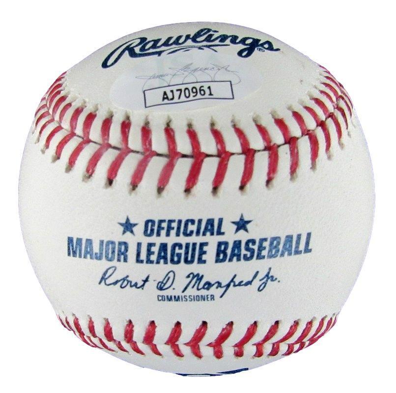 Denny McLain Autographed 6 Inscriptions OML Baseball Tigers JSA 180859