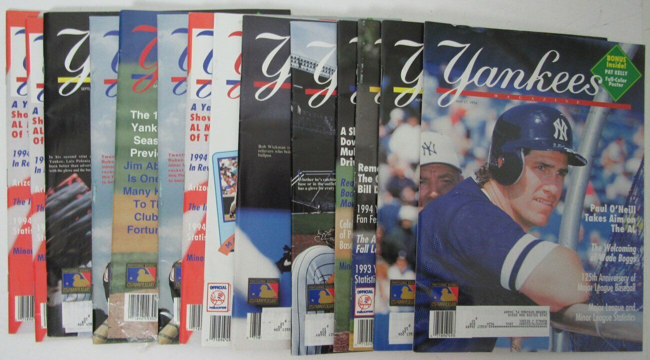 Lot of 14 1994 New York Yankees Magazines Paul O'Neill 153180