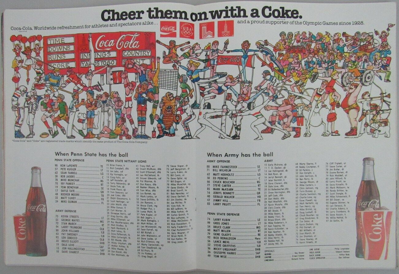 1979 Penn State vs. Army College Football Game Program 163144