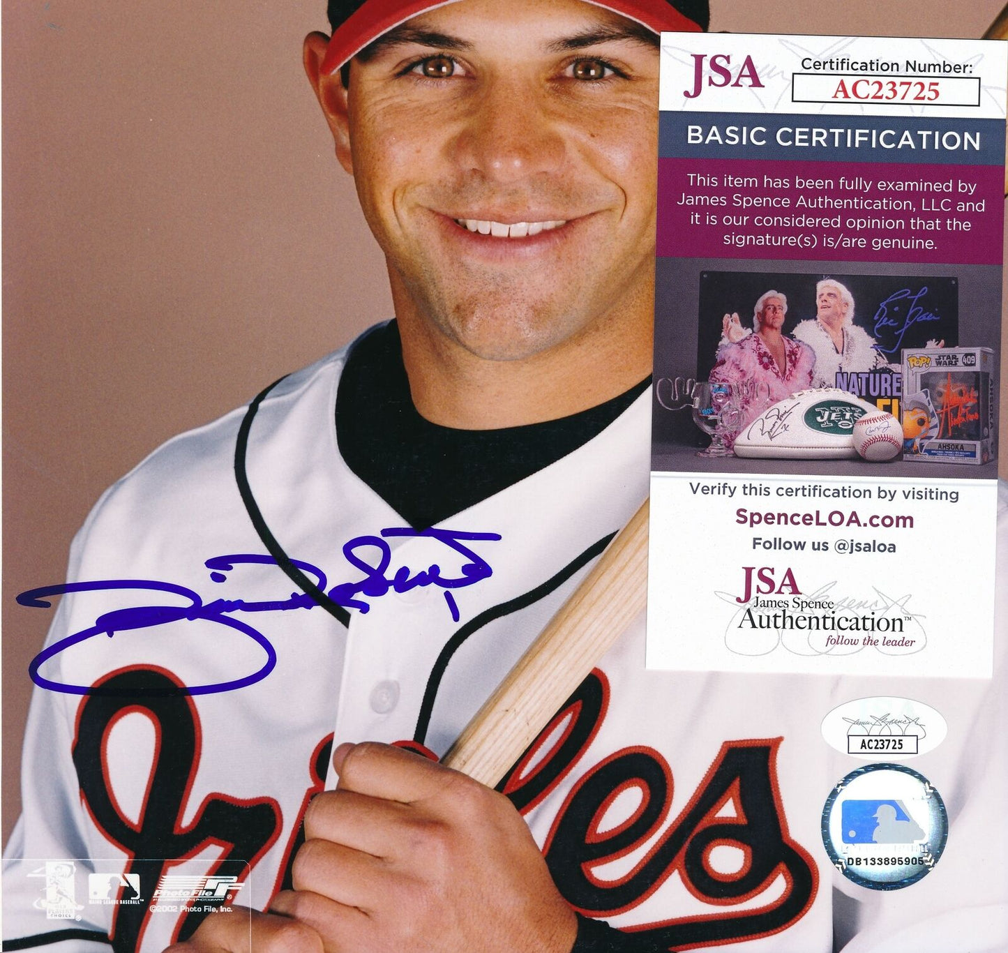 Brian Roberts Autographed 8x10 Photo Baltimore Orioles JSA
