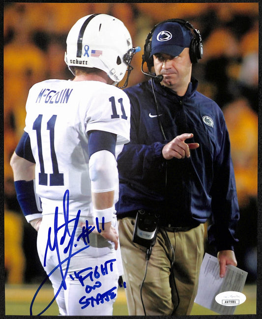 Matt McGloin PSU Penn State Signed/Inscribed Fight on State 8x10 Photo JSA191898
