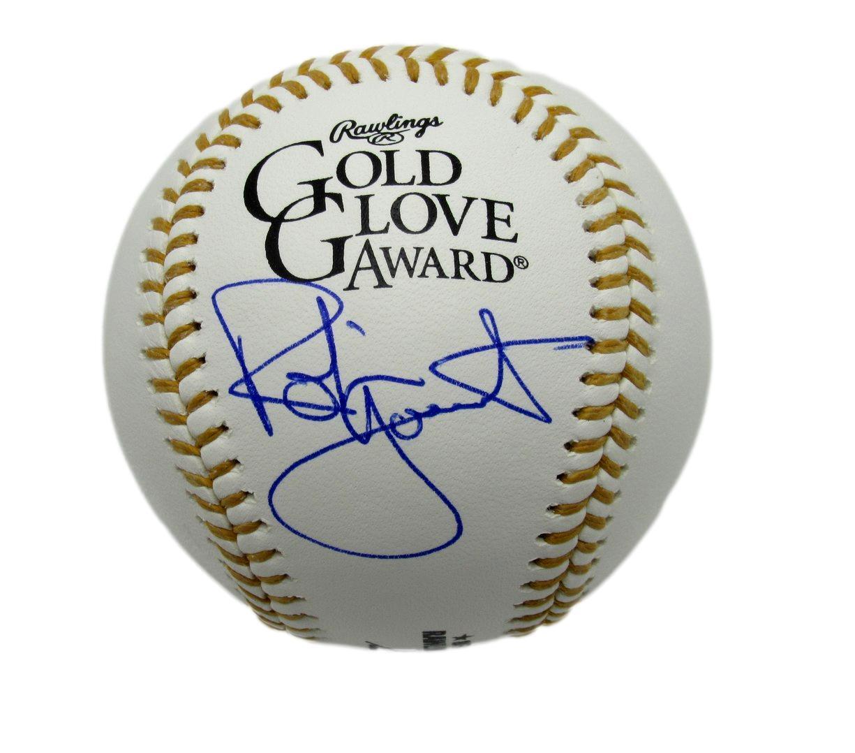 Robin Yount HOF Autographed Rawlings Gold Glove Award Baseball Brewers JSA