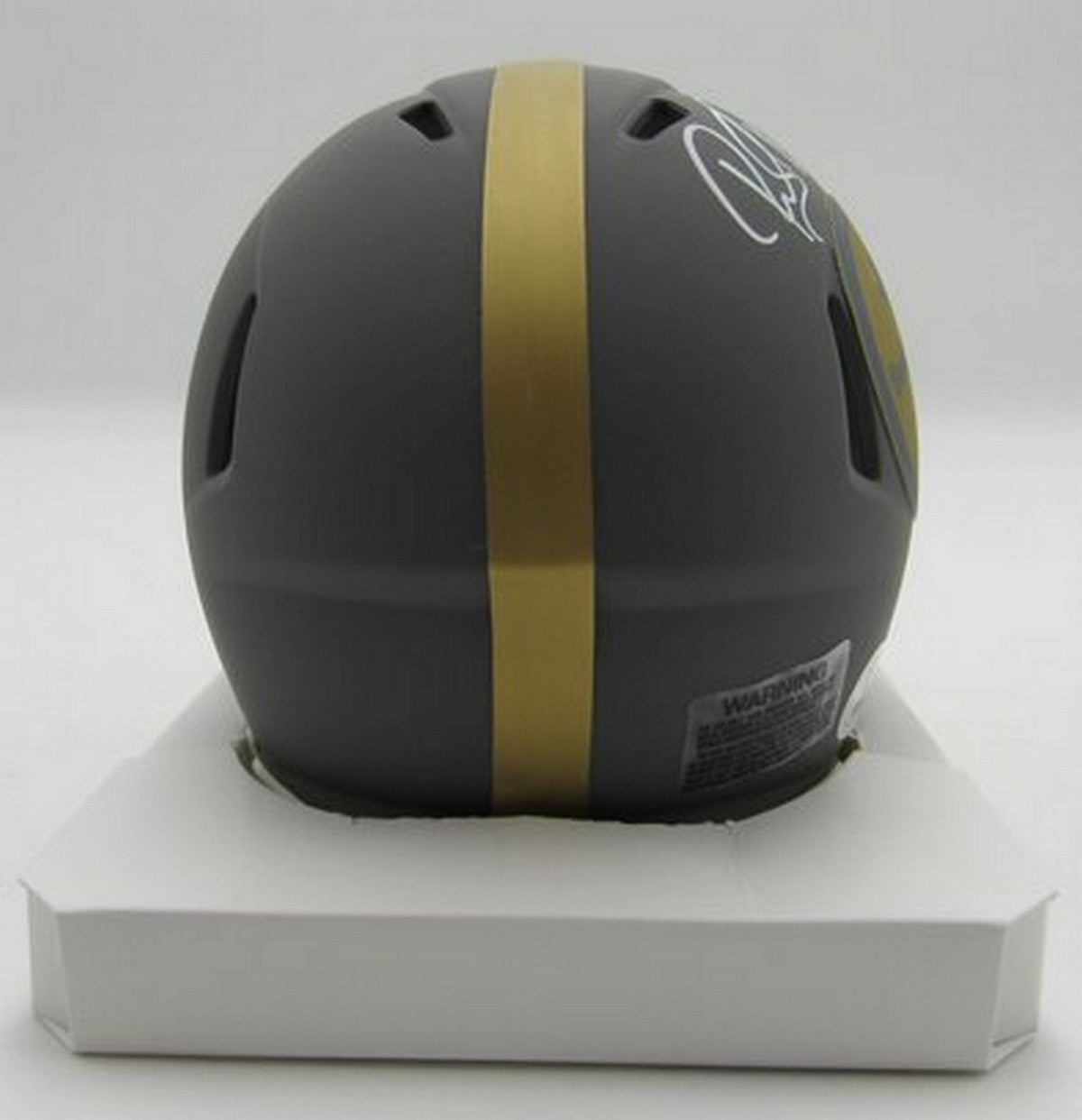 Rocky Bleier HOF Signed/Inscr Slate Mini Helmet Steelers Becket Witness 191556