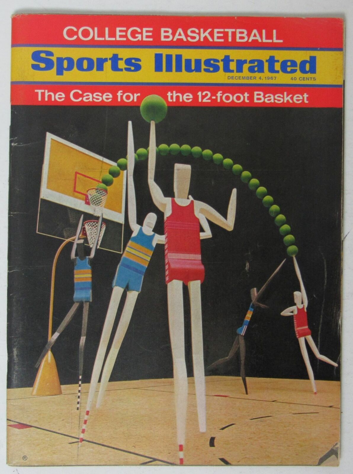 Case for 12 FT. Basket 1967 Sports Illustrated 12/4/67 NO LABEL 144595