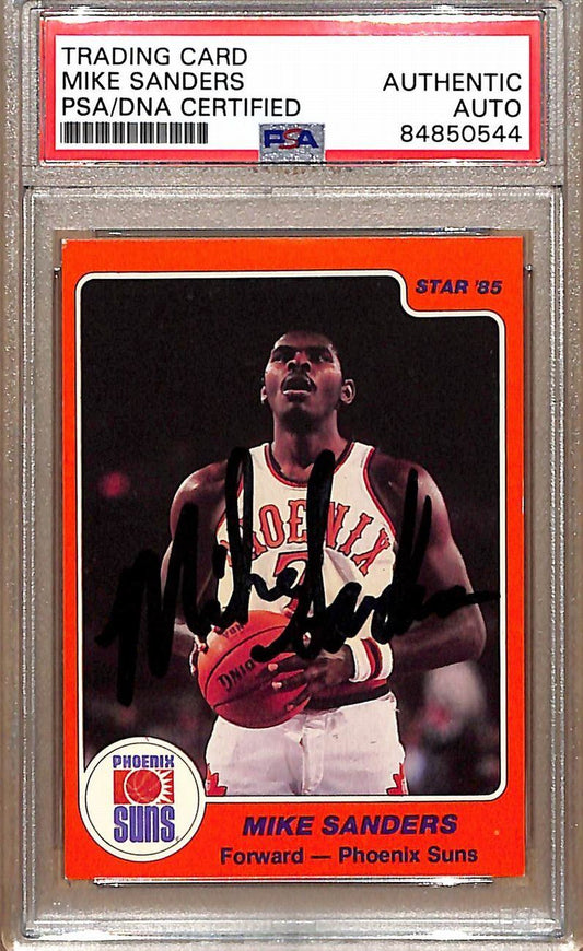 1984-85 Star Company #50 Mike Sanders Suns Signed/Auto Card PSA/DNA 178967
