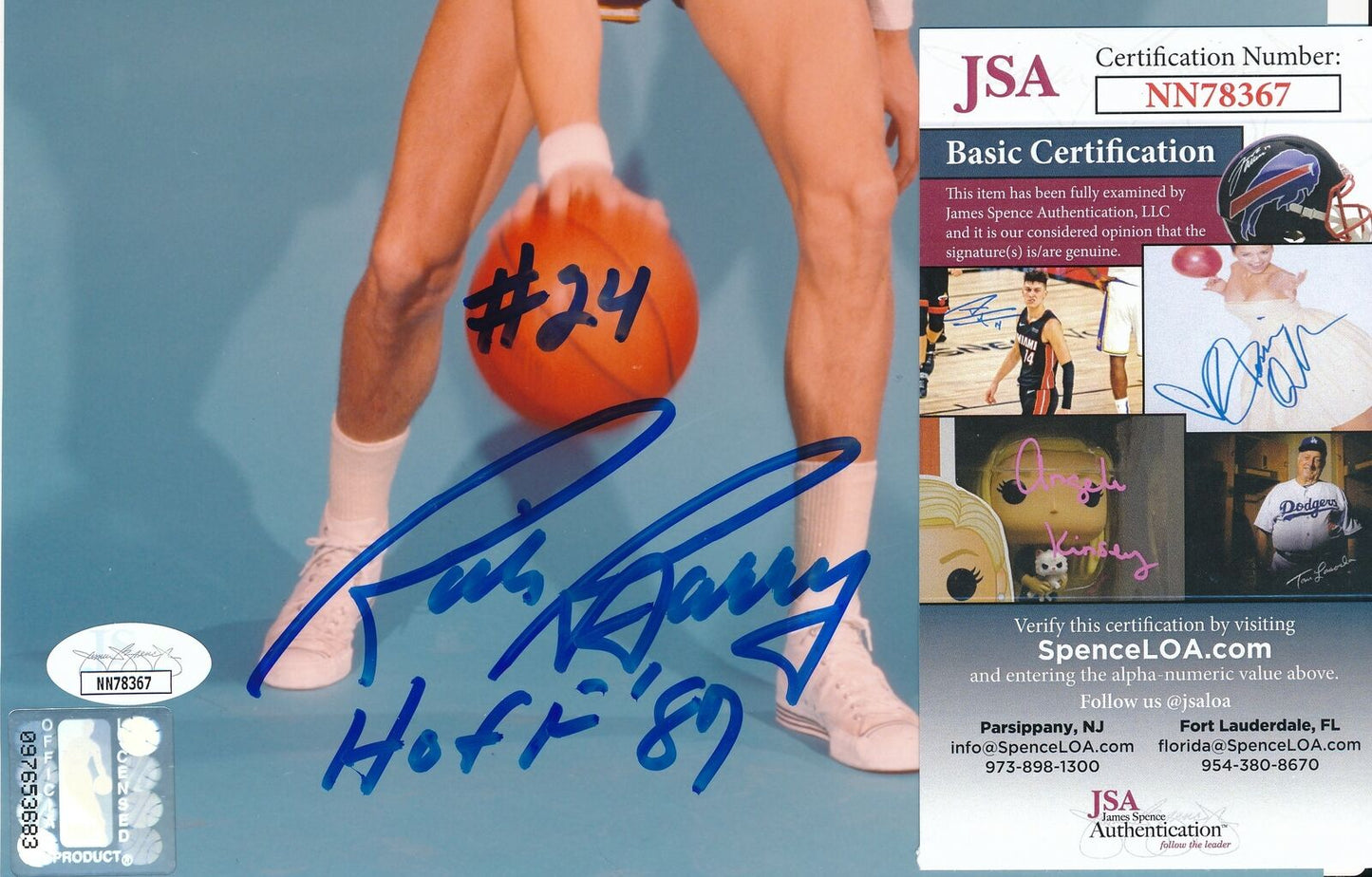Rick Barry HOF Warriors Signed/Autographed 8x10 Photo JSA 159111