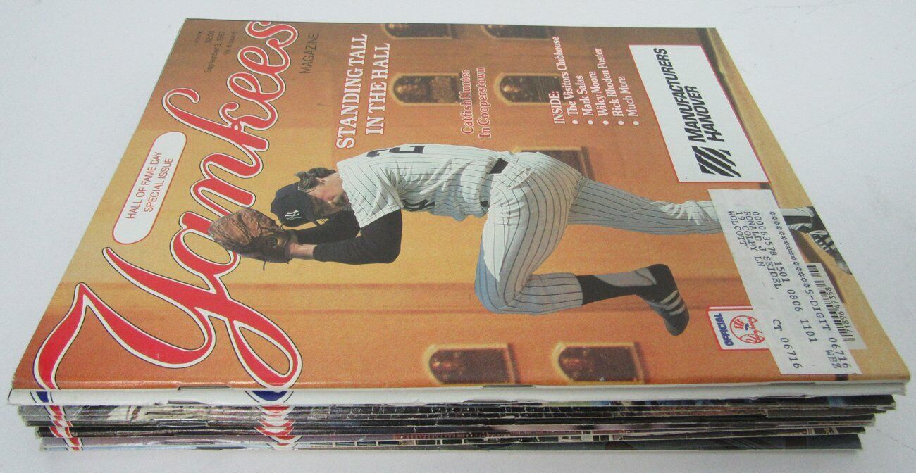 Lot of 10 1987 New York Yankees Magazines HOF Issue C. Hunter 153175