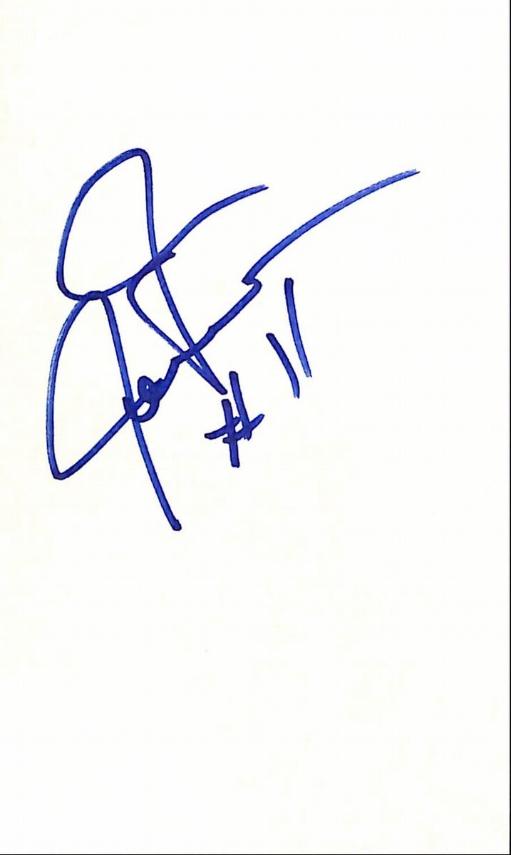 JIm Jenson Miami Dolphins Signed/Autographed 3x5 Index Card 189537