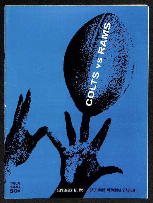 September 17, 1961 Football Program Baltimore Colts vs. Los Angeles Rams 189401