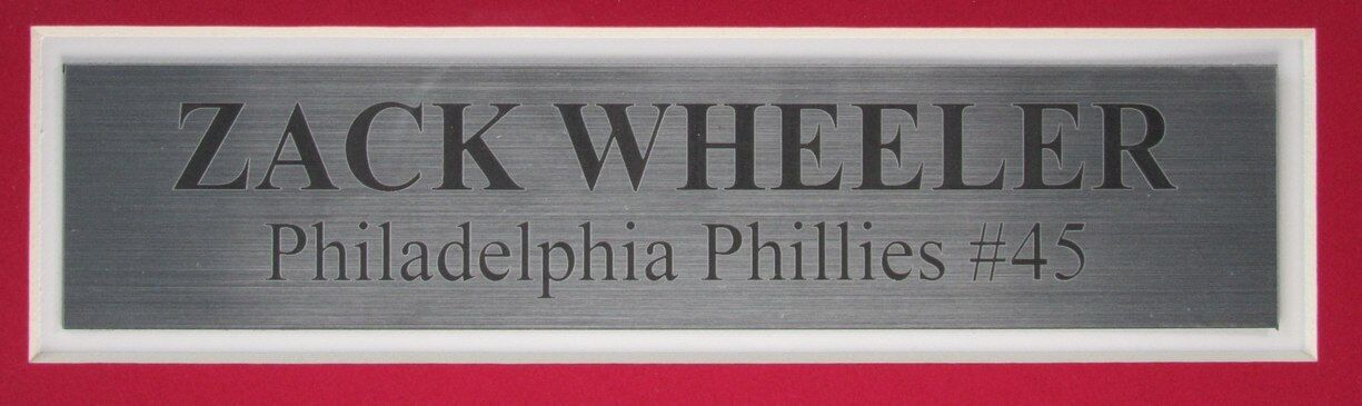 Zack Wheeler Autographed Baseball Jersey Philadelphia Phillies Framed Fanatics