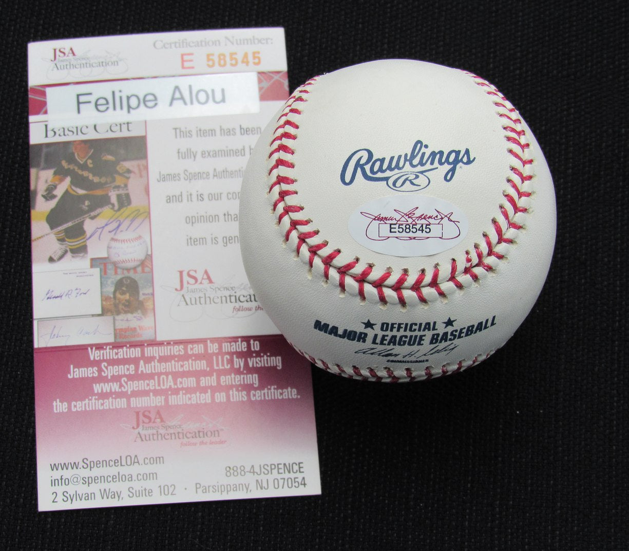 Felipe Alou Signed/Auto Yankees 100th OML Baseball JSA 186757