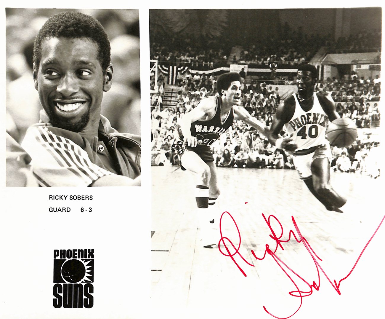 Ricky Sobers Suns Vintage Team Issued Signed/Auto 8x10 Photo 189083