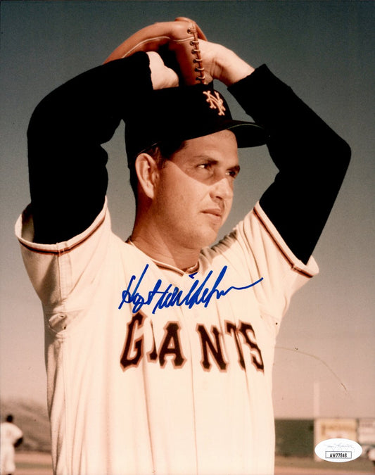 Hoyt Wilhelm HOF Signed/Autographed 8x10 Photo New York Giants JSA 191096