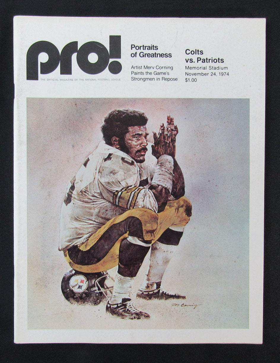 1974 Baltimore Colts vs. New England Patriots Program 11/24/74 172512