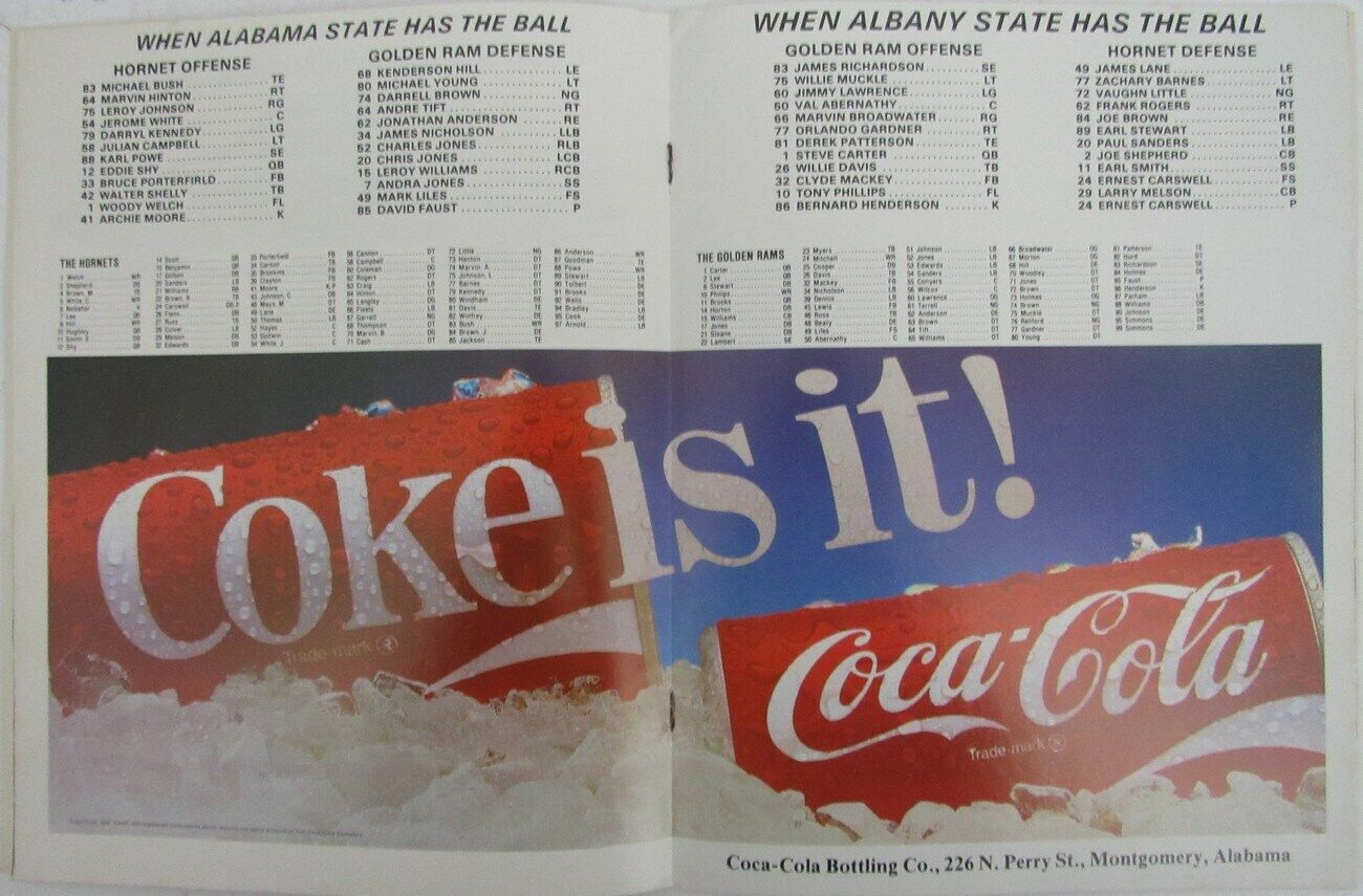 1982 Alabama State vs. Albany State College Football Game Program 148900