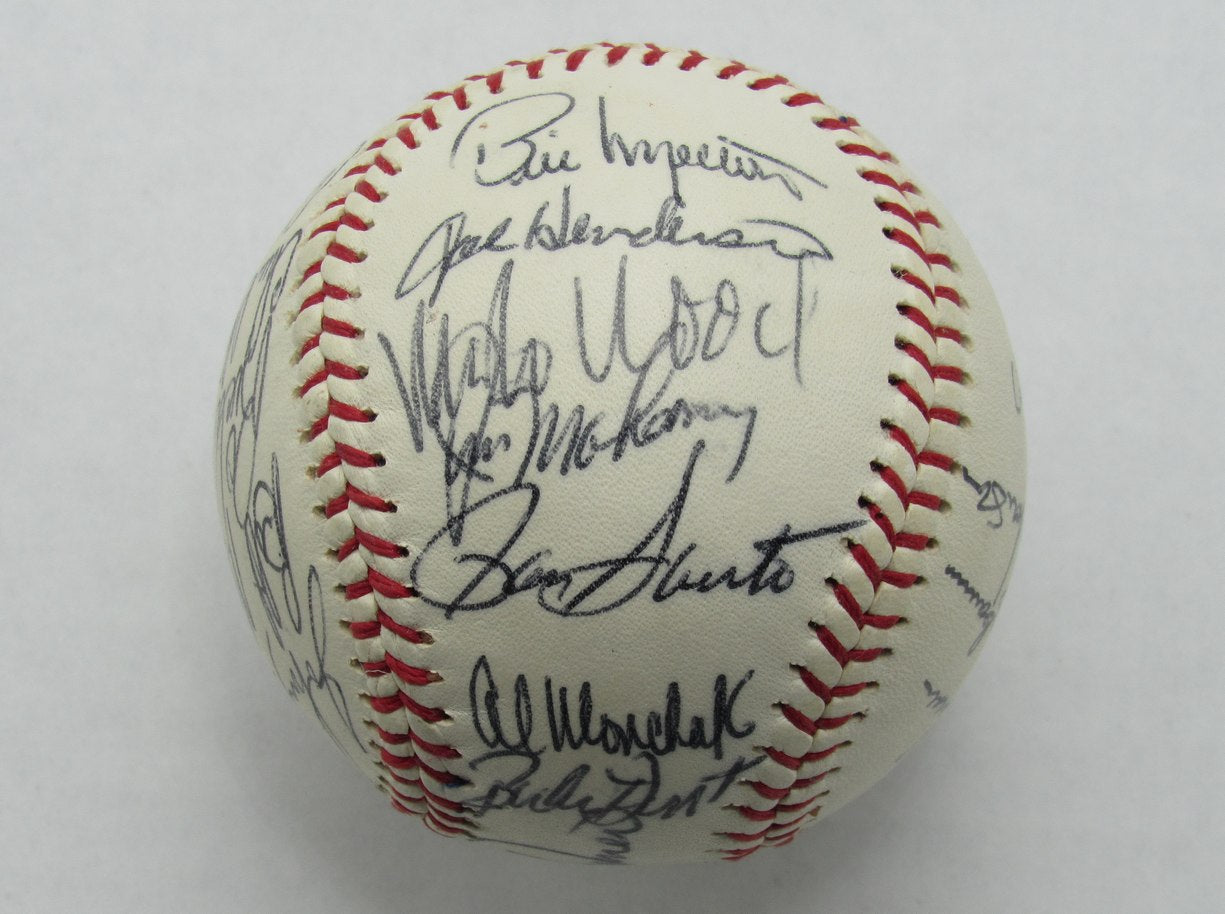 1974 White Sox Team signed by 22 Baseball Santo (HOF) Tanner Allen Wood 184934