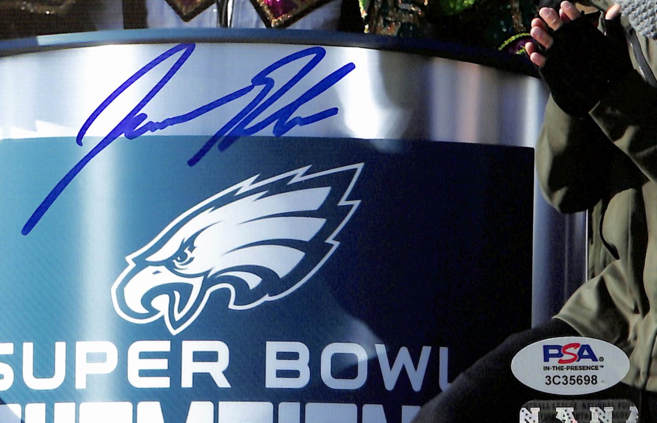 Jason Kelce Signed/Autographed 8x10 Photo Philadelphia Eagles PSA 190046