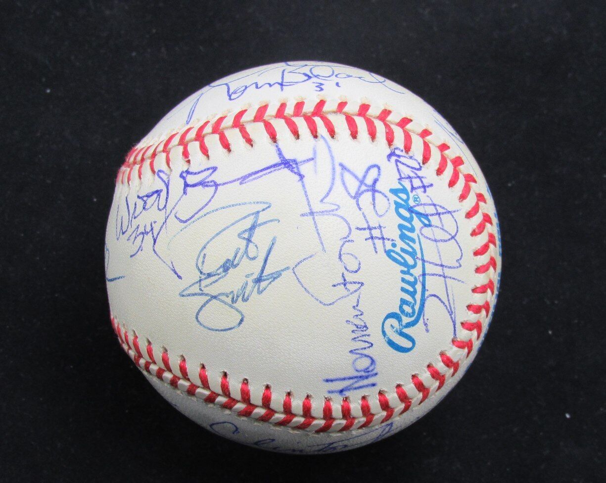 NFL Offensive Players Multi-Autographed Rawlings OAL Baseball Signed by 12