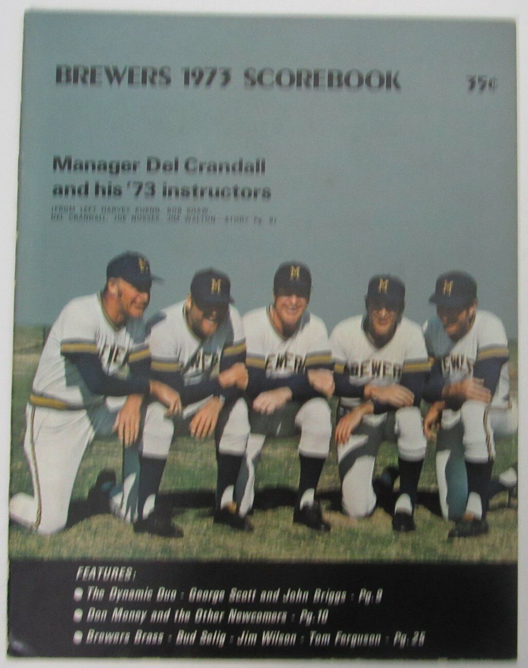 1973 Milwaukee Brewers vs. Oakland A's Official Program '73 Instructors 153257
