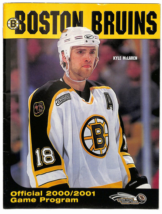 2000-01 Boston Bruins Official Souvenir Magazine Program McLaren Cover 182031