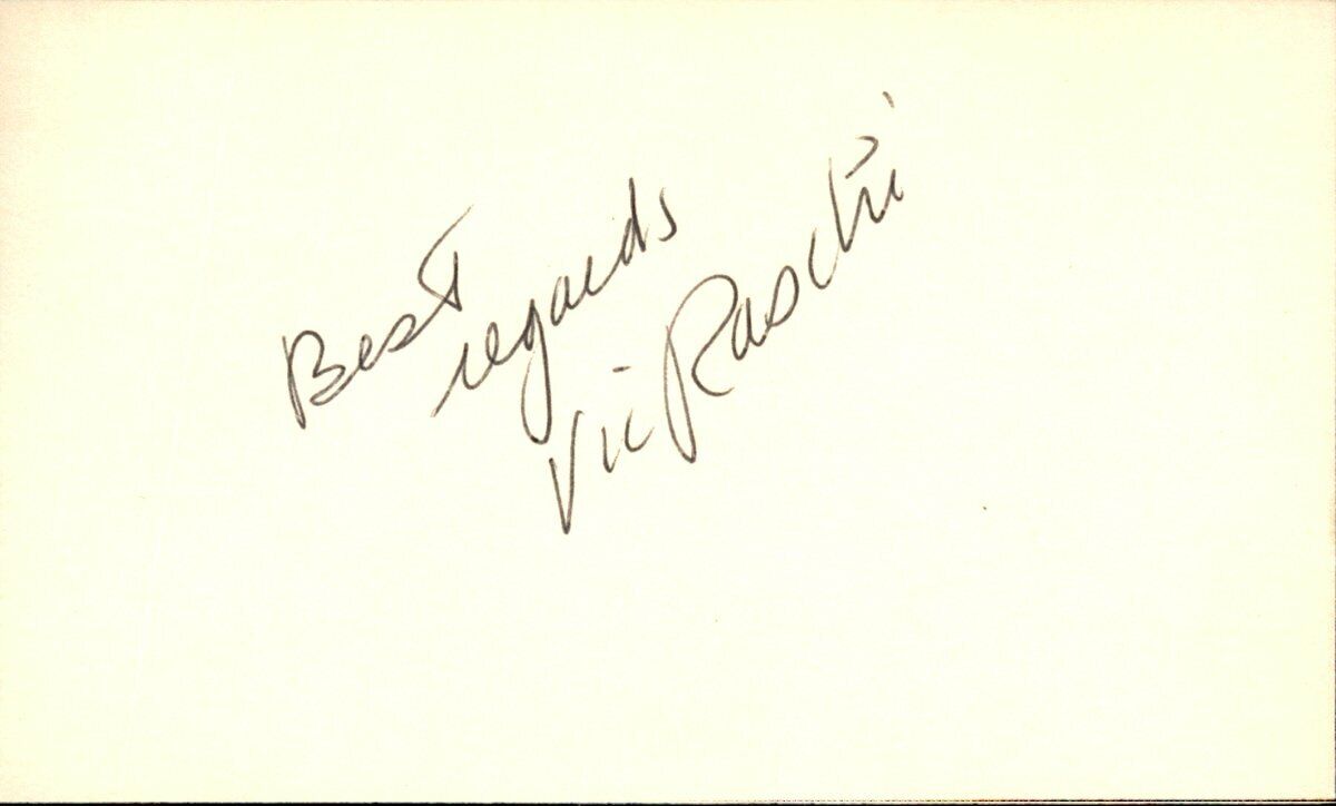 Bob "Hawk" Taylor Braves/Mets d.2012 Signed/Autographed 3x5 Index Card162469