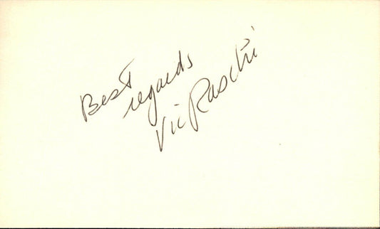 Bob "Hawk" Taylor Braves/Mets d.2012 Signed/Autographed 3x5 Index Card162469