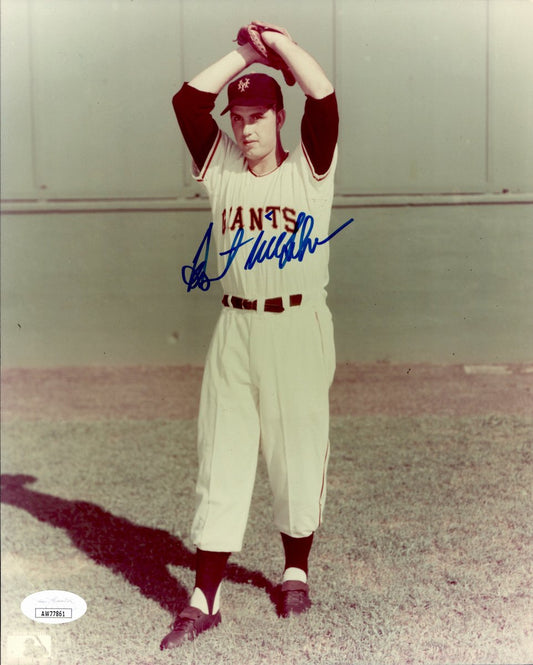 Hoyt Wilhelm HOF Signed/Autographed 8x10 Photo New York Giants JSA 191083