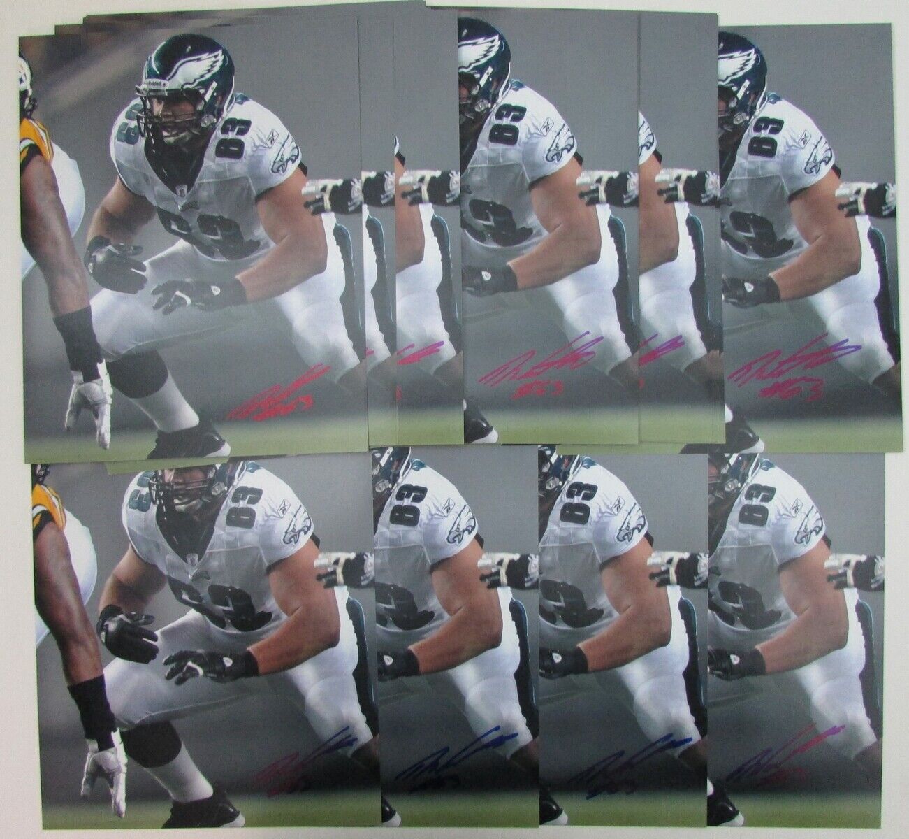 Lot of 42 Danny Watkins Philadelphia Eagles Signed/Autographed 8x10 Photo 157578