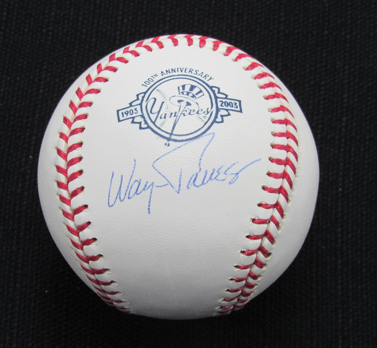 Wayne Tolleson Signed/Auto Yankees 100th OML Baseball MAB 187071