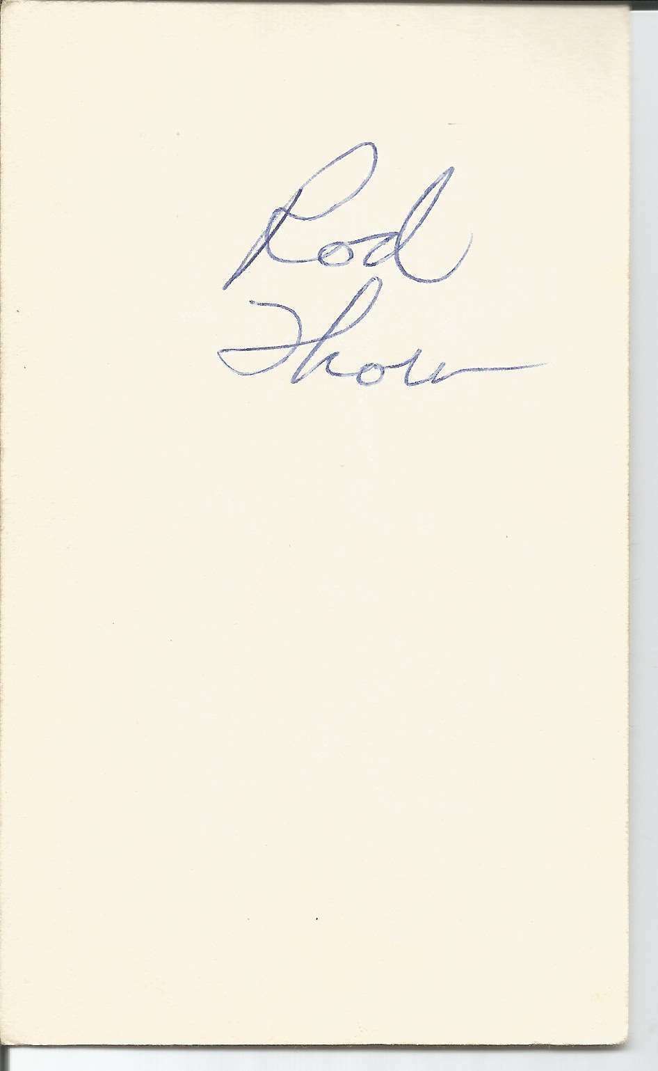 Rob Thorn Chicago Bulls Signed/Autographed 3x5 Index Card 150585