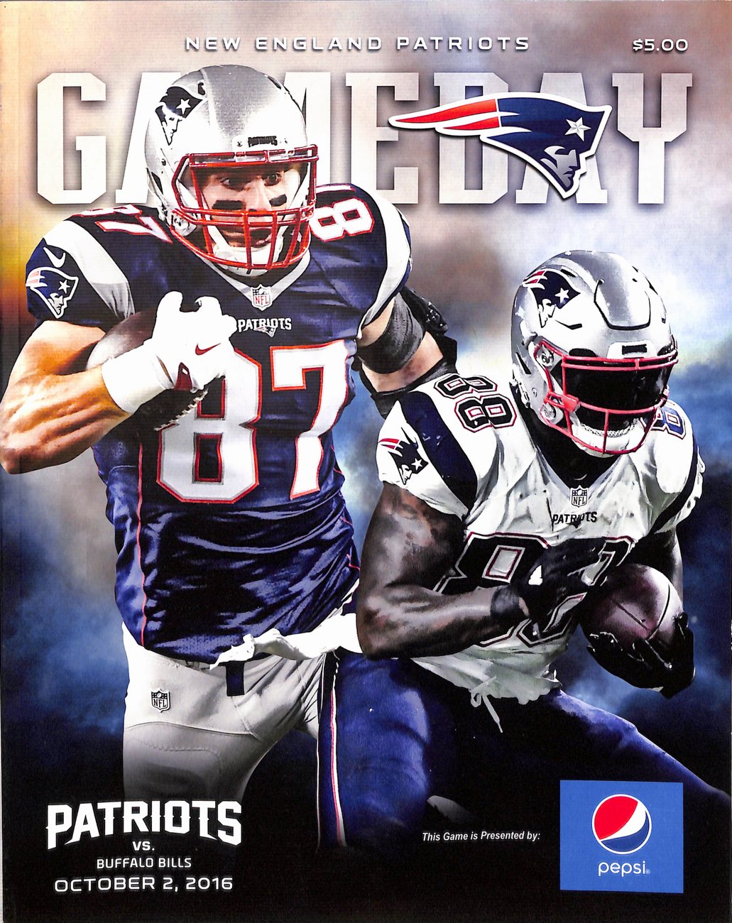 October 2nd 2016 New England Patriots vs. Buffalo Bills Game Day Program 181760
