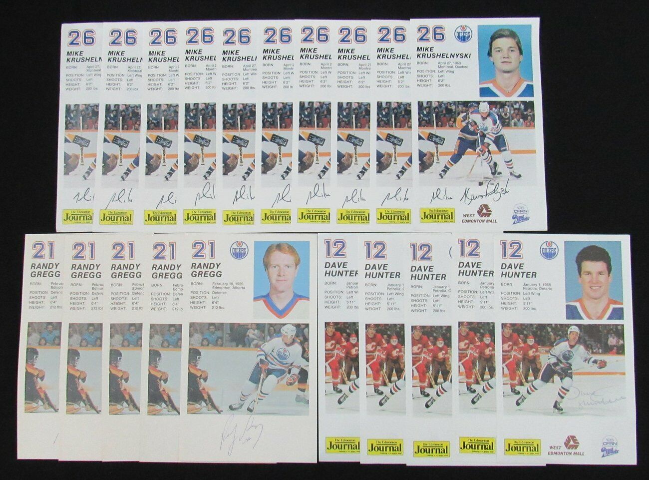 Lot of 20 Edmonton Oilers Auto/Signed 4.5x7.5 Individual Photos 4 diff 150554