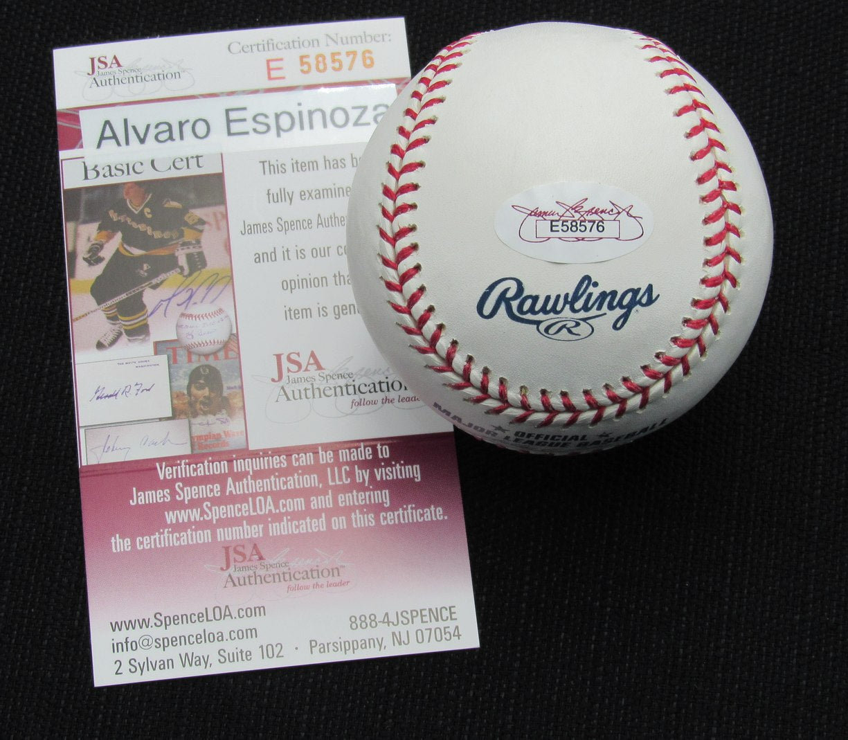 Alvaro Espinoza Signed/Auto Yankees 100th OML Baseball JSA 186722