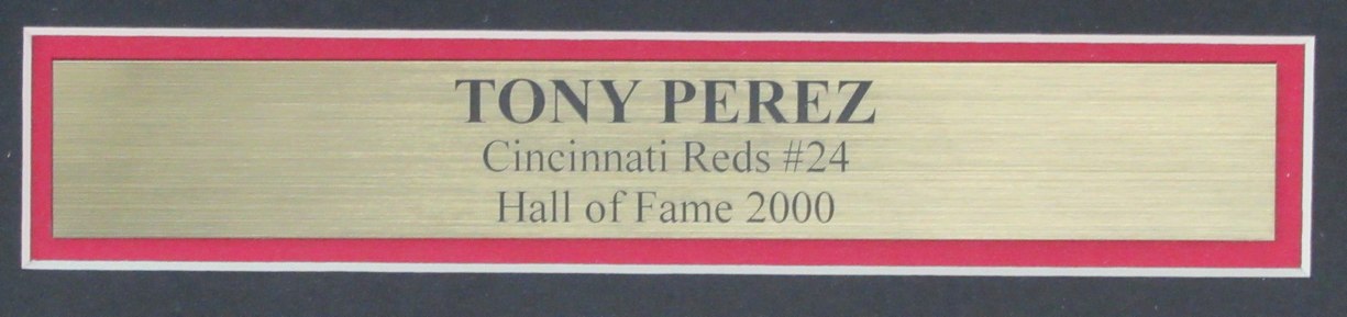 Tony Perez HOF Signed/Autographed 8x10 Photo Cincinnati Reds Framed JSA 190861