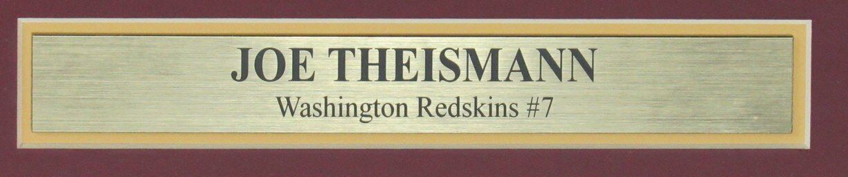 Joe Theismann Washington Redskins Signed/Inscr 11x14 Photo Framed JSA 166059