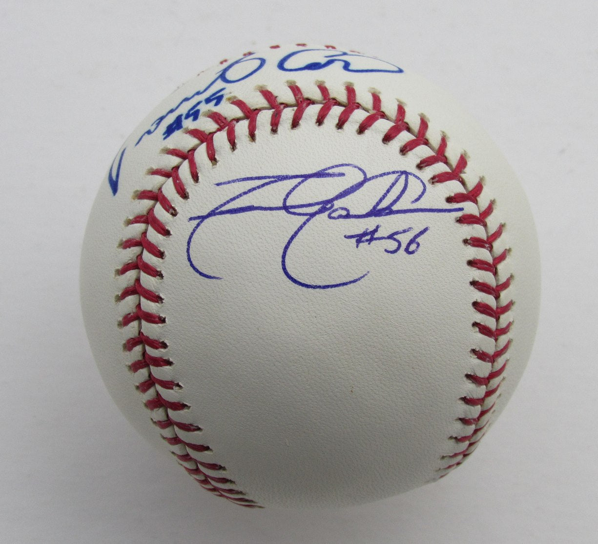 Roberto Hernandez/Fernando Cabrera Dual-Autographed OML Baseball Indians 180629