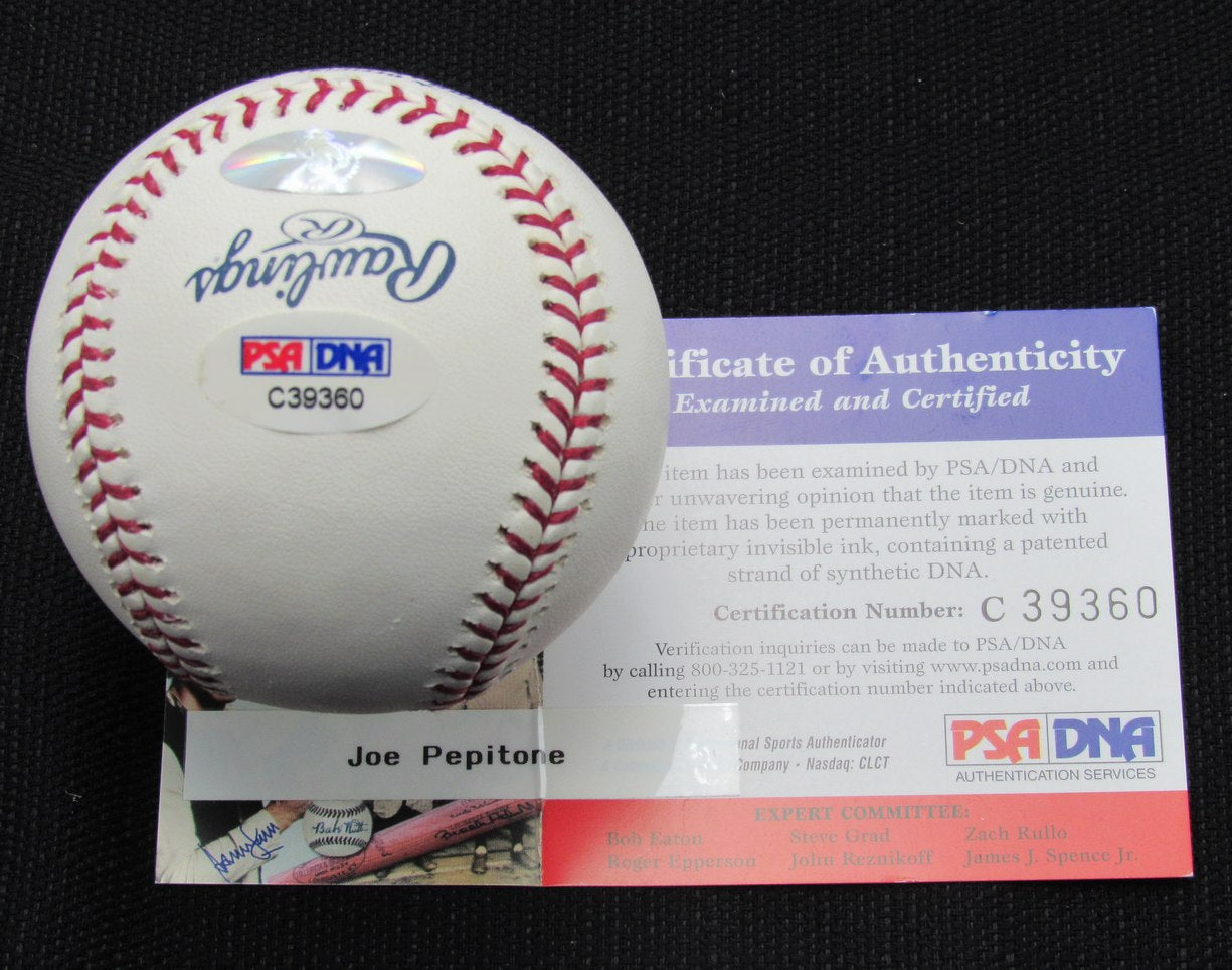 Joe Pepitone Signed/Auto Yankees 100th OML Baseball PSA/DNA 187002