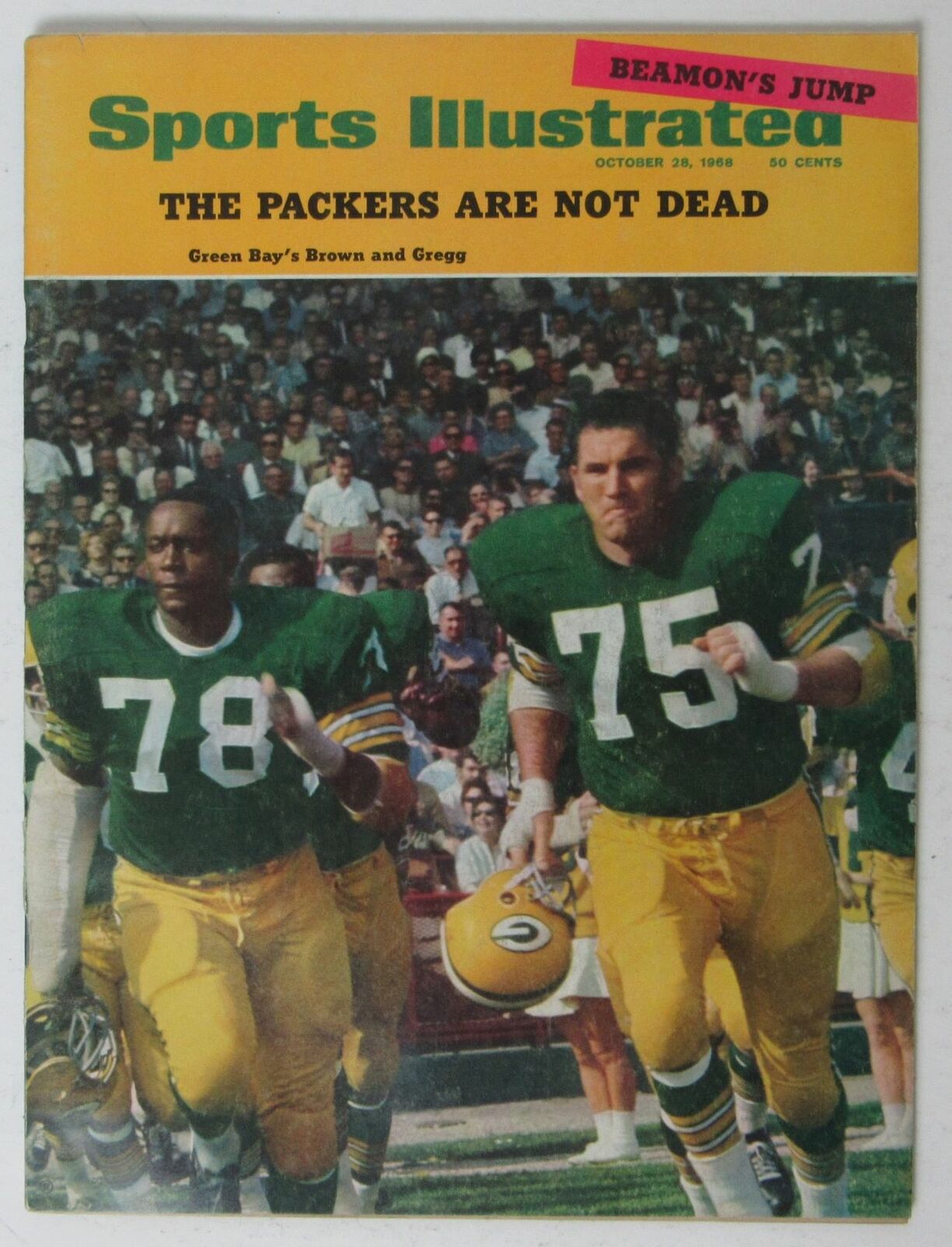 Green Bay Packers 1966 Sports Illustrated 10/28/66 NO LABEL 144871