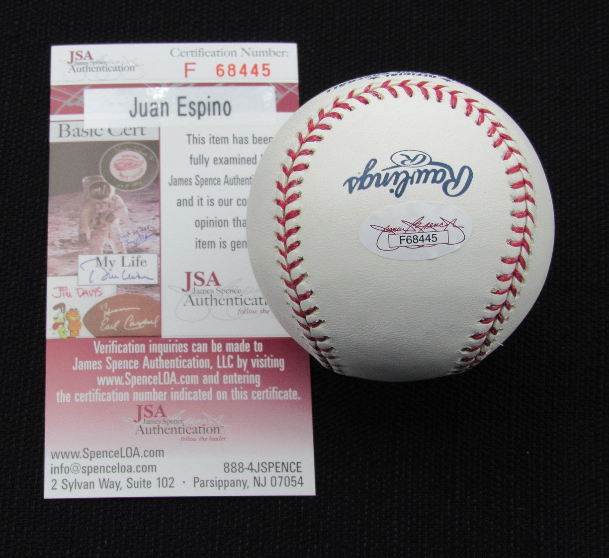 Juan Espino Signed/Auto Yankees 100th OML Baseball JSA 186656