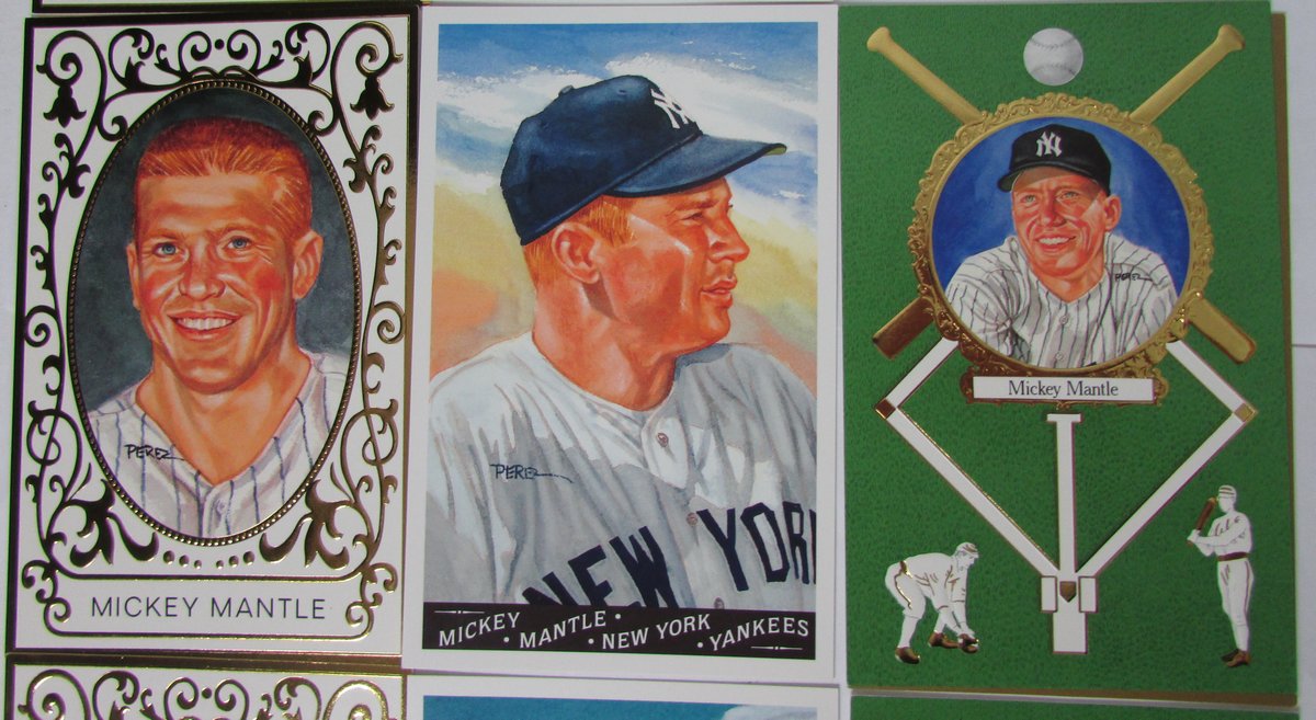 Perez-Steele Master Works Series Baseball HOF Limited Edit Postcards Mantle Mays