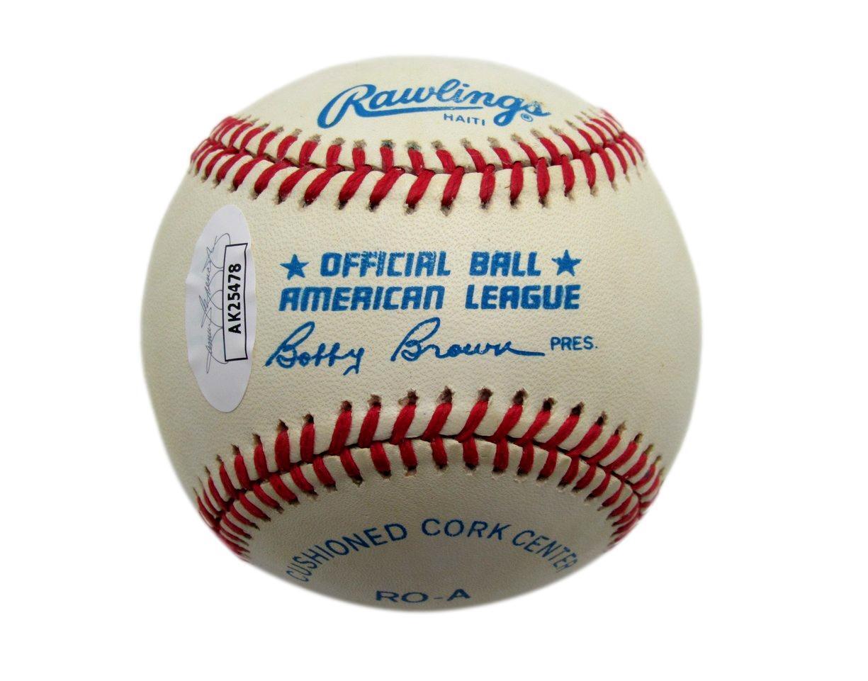 Terry Steinbach Autographed OAL Baseball A;s Twins JSA 179750