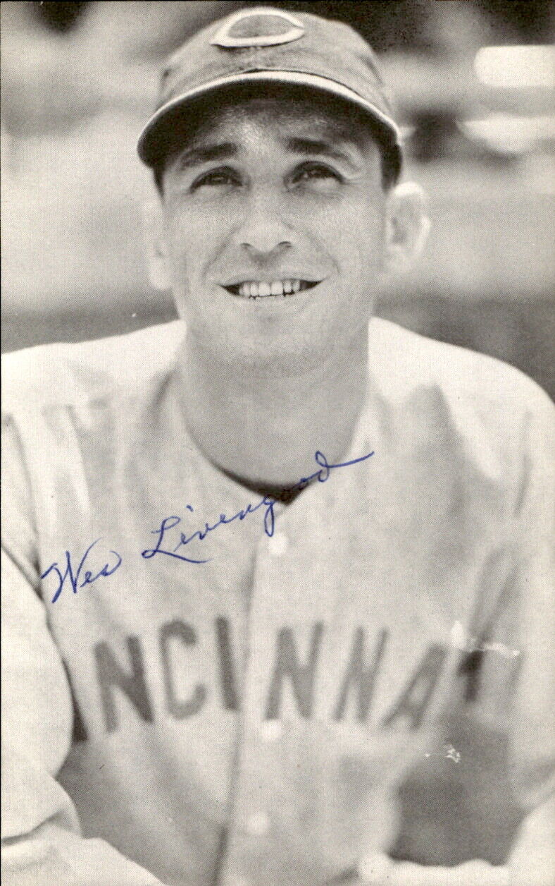 Wes Livengood Reds d. 1996 Signed/Autographed 3x5 Photo 178567