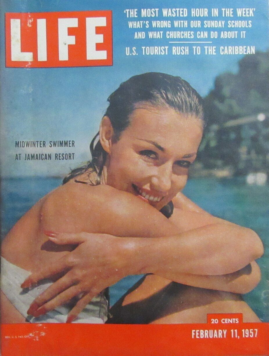 LIFE Magazine February 11, 1957 U.S. Tourist Rush to Caribbean Jamaica 164616