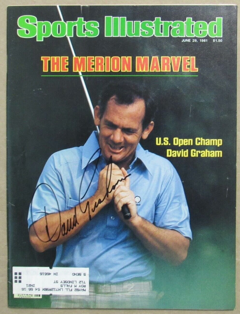David Graham U.S. Open Champ Signed/Autographed 1981 Sports Illustrated 150251