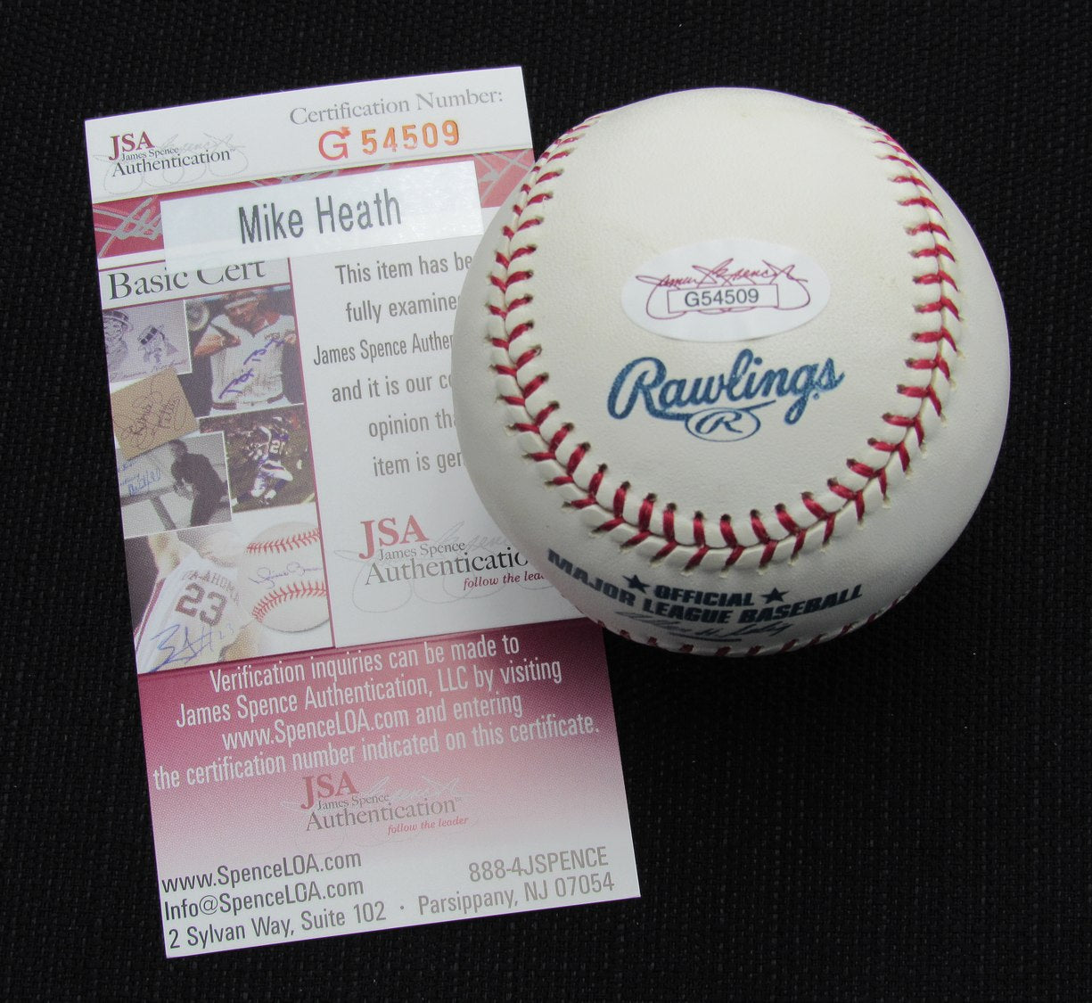 Mike Heath Signed/Auto Yankees 100th OML Baseball JSA 186740